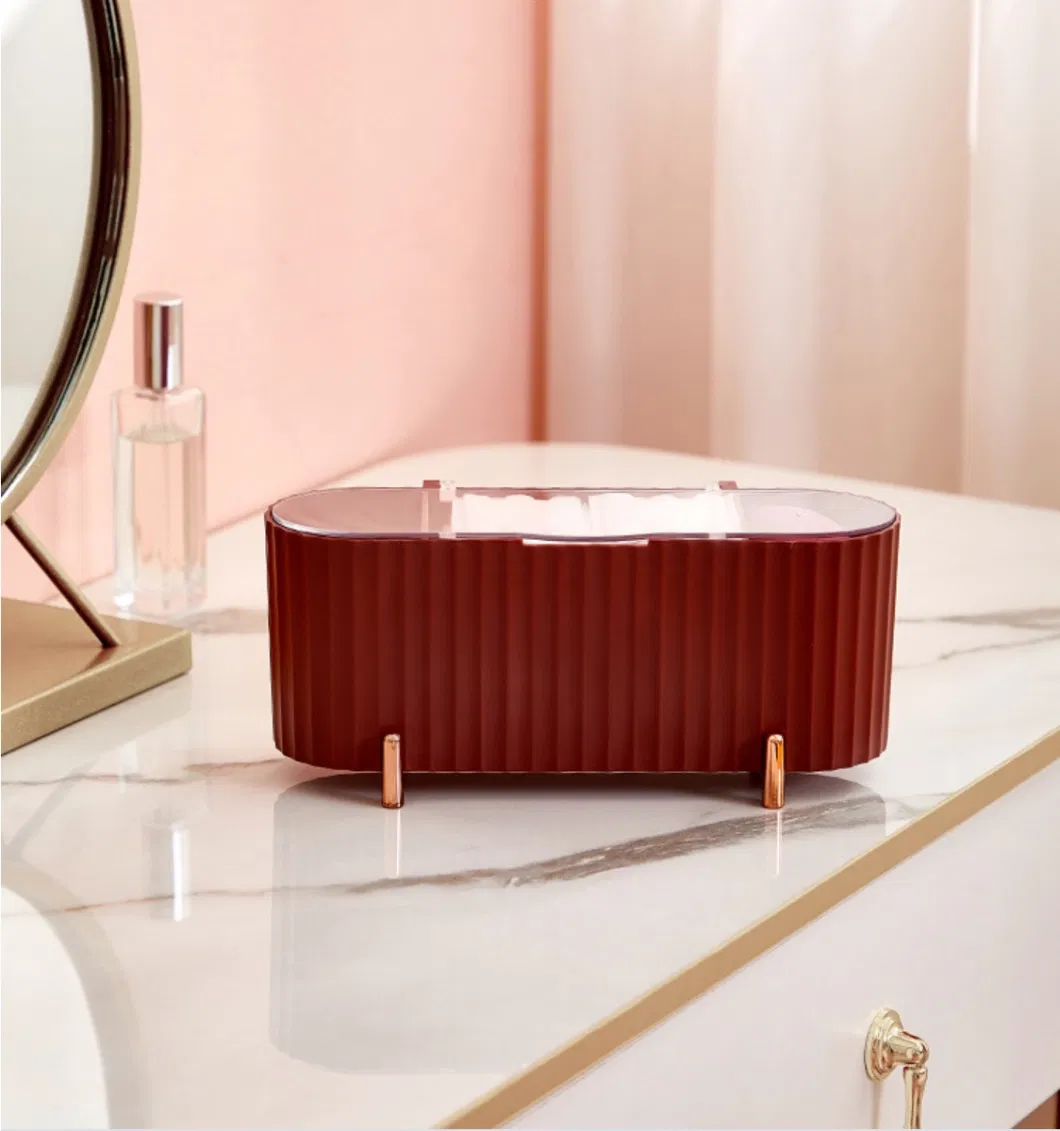 Cosmetics Storage Box Desktop Dust-Proof Makeup Remover Cotton Toothpick Box